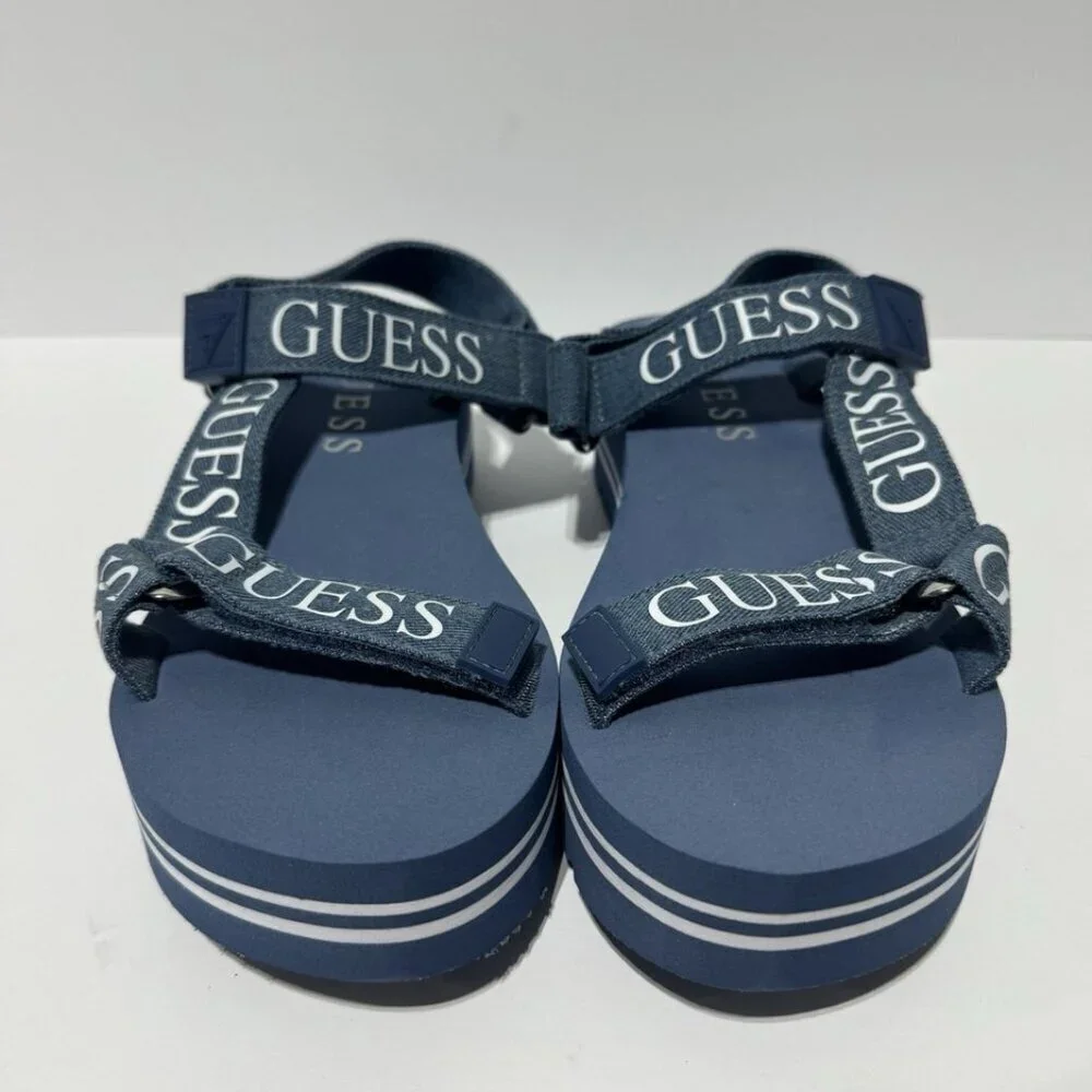 Guess Womens Avin Sandals Blue Size 9.5 M